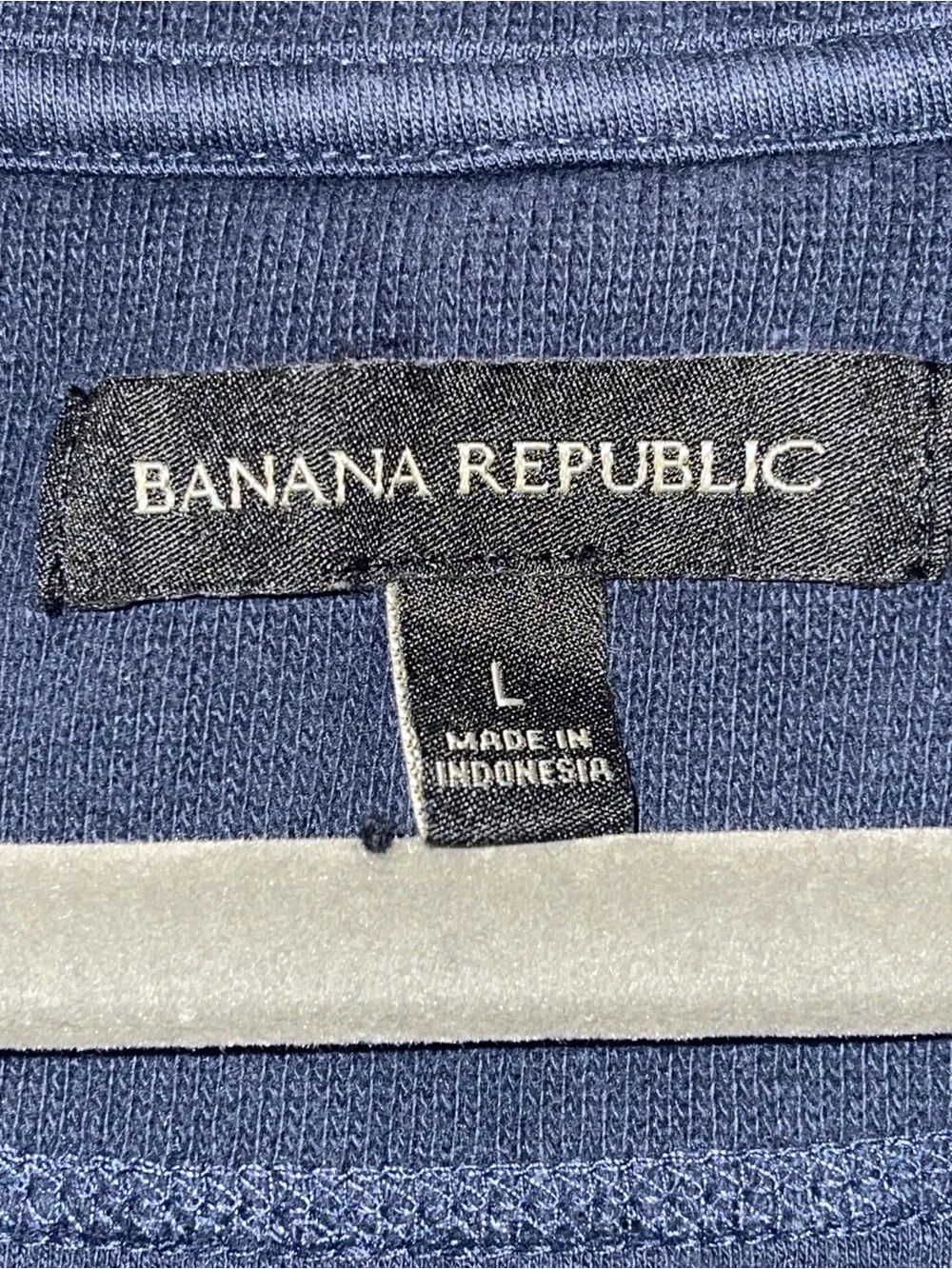 Banana Republic Navy Blue Pullover Top 1/4 Zip | Office Casual Mid Weight | Sz L